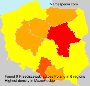 Surname Przeciszewski in Poland Surname Przeciszewski in Poland