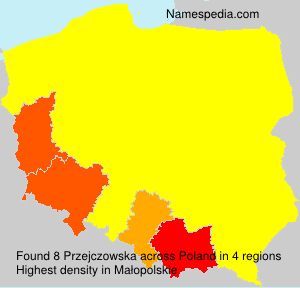 Surname Przejczowska in Poland Surname Przejczowska in Poland