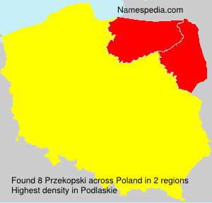 Surname Przekopski in Poland Surname Przekopski in Poland