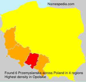 Surname Przemyslanska in Poland Surname Przemyslanska in Poland