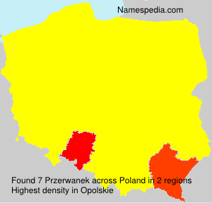 Surname Przerwanek in Poland Surname Przerwanek in Poland