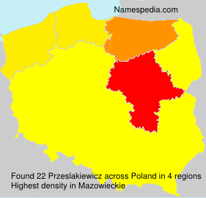 Surname Przeslakiewicz in Poland Surname Przeslakiewicz in Poland