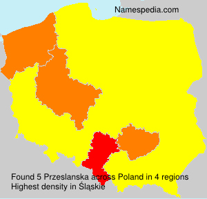 Surname Przeslanska in Poland Surname Przeslanska in Poland