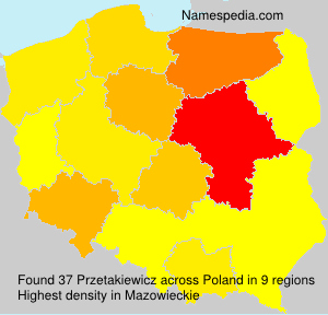 Surname Przetakiewicz in Poland Surname Przetakiewicz in Poland