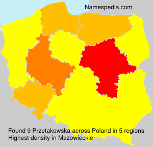 Surname Przetakowska in Poland Surname Przetakowska in Poland