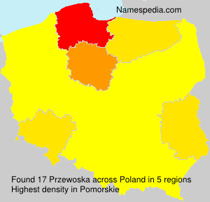 Surname Przewoska in Poland
