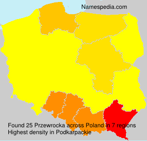 Surname Przewrocka in Poland Surname Przewrocka in Poland