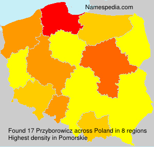 Surname Przyborowicz in Poland Surname Przyborowicz in Poland