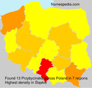 Surname Przybycinska in Poland