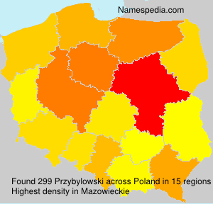 Surname Przybylowski in Poland Surname Przybylowski in Poland