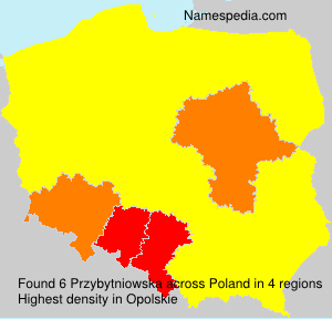 Surname Przybytniowska in Poland