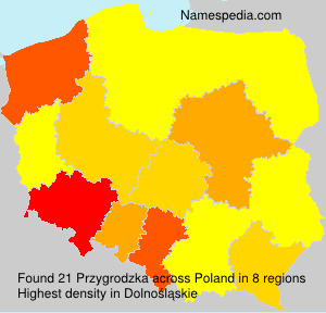 Surname Przygrodzka in Poland Surname Przygrodzka in Poland