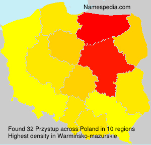 Surname Przystup in Poland Surname Przystup in Poland