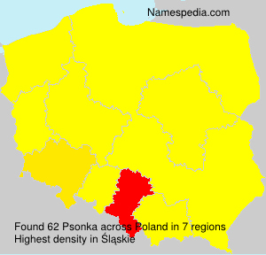 Surname Psonka in Poland Surname Psonka in Poland