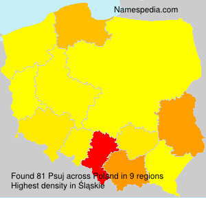 Surname Psuj in Poland Surname Psuj in Poland