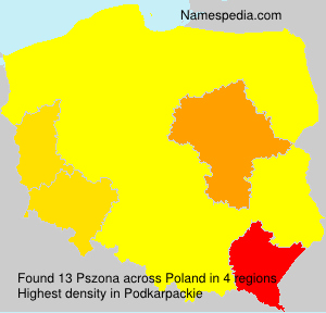 Surname Pszona in Poland Surname Pszona in Poland