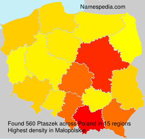 Surname Ptaszek in Poland Surname Ptaszek in Poland