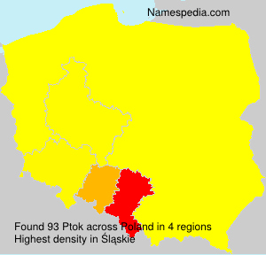 Surname Ptok in Poland