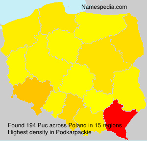 Surname Puc in Poland Surname Puc in Poland