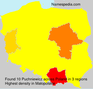 Surname Puchniewicz in Poland Surname Puchniewicz in Poland
