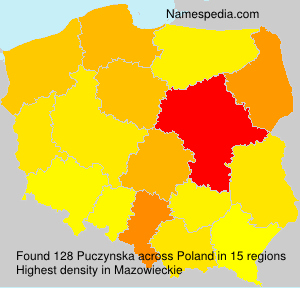 Surname Puczynska in Poland Surname Puczynska in Poland