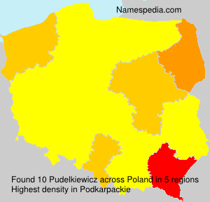 Surname Pudelkiewicz in Poland Surname Pudelkiewicz in Poland