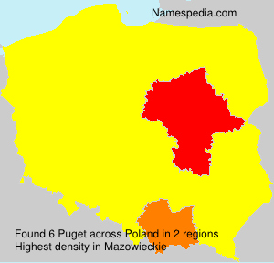 Surname Puget in Poland Surname Puget in Poland