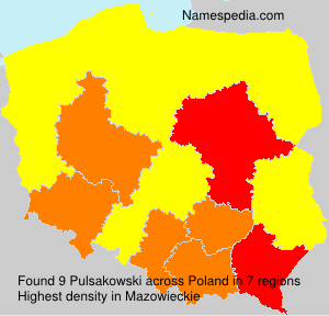 Surname Pulsakowski in Poland Surname Pulsakowski in Poland