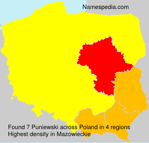 Surname Puniewski in Poland Surname Puniewski in Poland