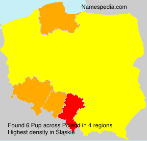 Surname Pup in Poland Surname Pup in Poland