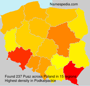 Surname Pusz in Poland Surname Pusz in Poland