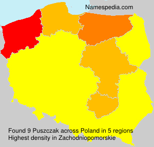 Surname Puszczak in Poland Surname Puszczak in Poland