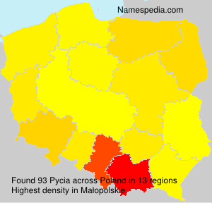 Surname Pycia in Poland