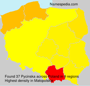 Surname Pycinska in Poland