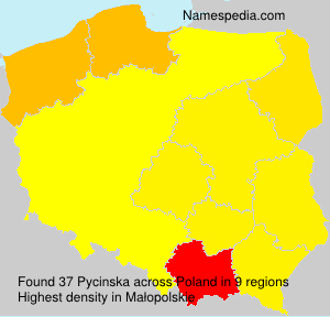 Surname Pycinska in Poland Surname Pycinska in Poland