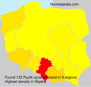 Surname Pyclik in Poland