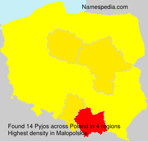 Surname Pyjos in Poland Surname Pyjos in Poland