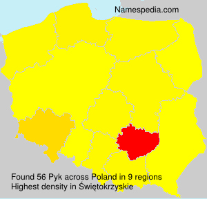 Surname Pyk in Poland Surname Pyk in Poland