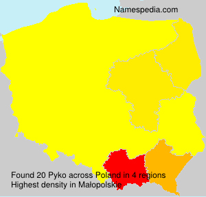 Surname Pyko in Poland Surname Pyko in Poland