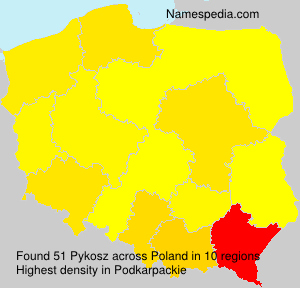 Surname Pykosz in Poland