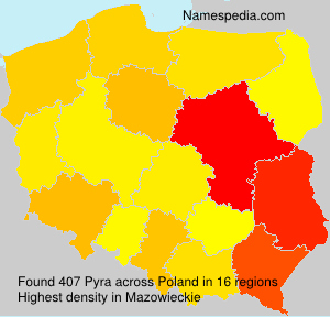 Surname Pyra in Poland Surname Pyra in Poland