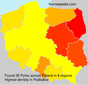 Surname Pyrko in Poland Surname Pyrko in Poland