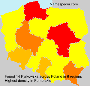Surname Pyrkowska in Poland Surname Pyrkowska in Poland