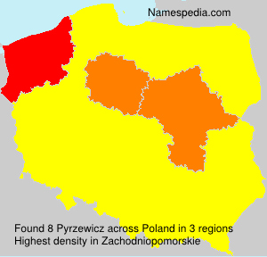 Surname Pyrzewicz in Poland Surname Pyrzewicz in Poland