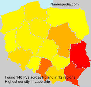 Surname Pys in Poland Surname Pys in Poland