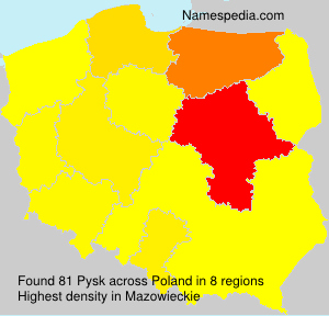 Surname Pysk in Poland Surname Pysk in Poland