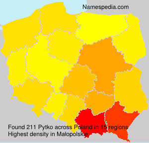 Surname Pytko in Poland Surname Pytko in Poland