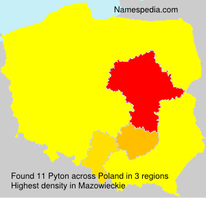 Surname Pyton in Poland Surname Pyton in Poland