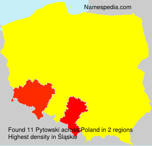 Surname Pytowski in Poland Surname Pytowski in Poland