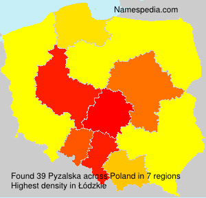 Surname Pyzalska in Poland Surname Pyzalska in Poland